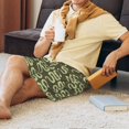 thumbnail image 6 of Jgfou Green Snake Print Pajama Shorts Mens Pajama Pants with Pocket-Small, 6 of 7