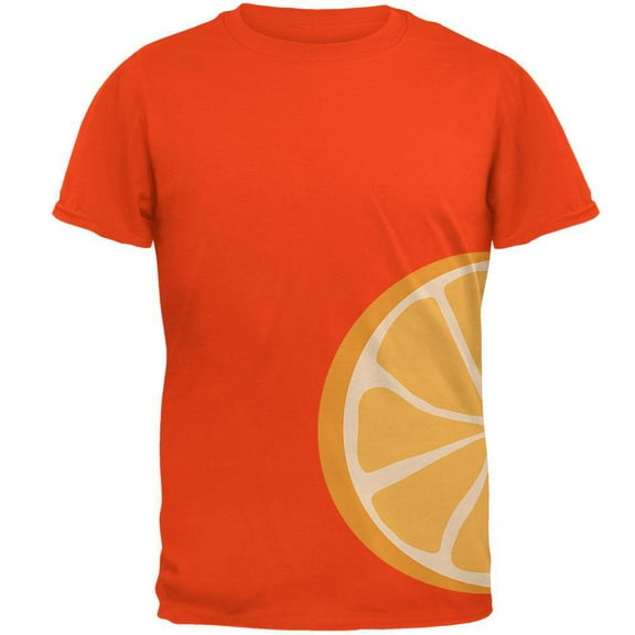 Orange Slice Costume Mens T Shirt Orange X-LG