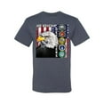 thumbnail image 2 of Wild Bobby, American Flag Godbless our Defenders Branches of Military, Men Graphic Tees, Vintage Heather Blue, Medium, 2 of 3