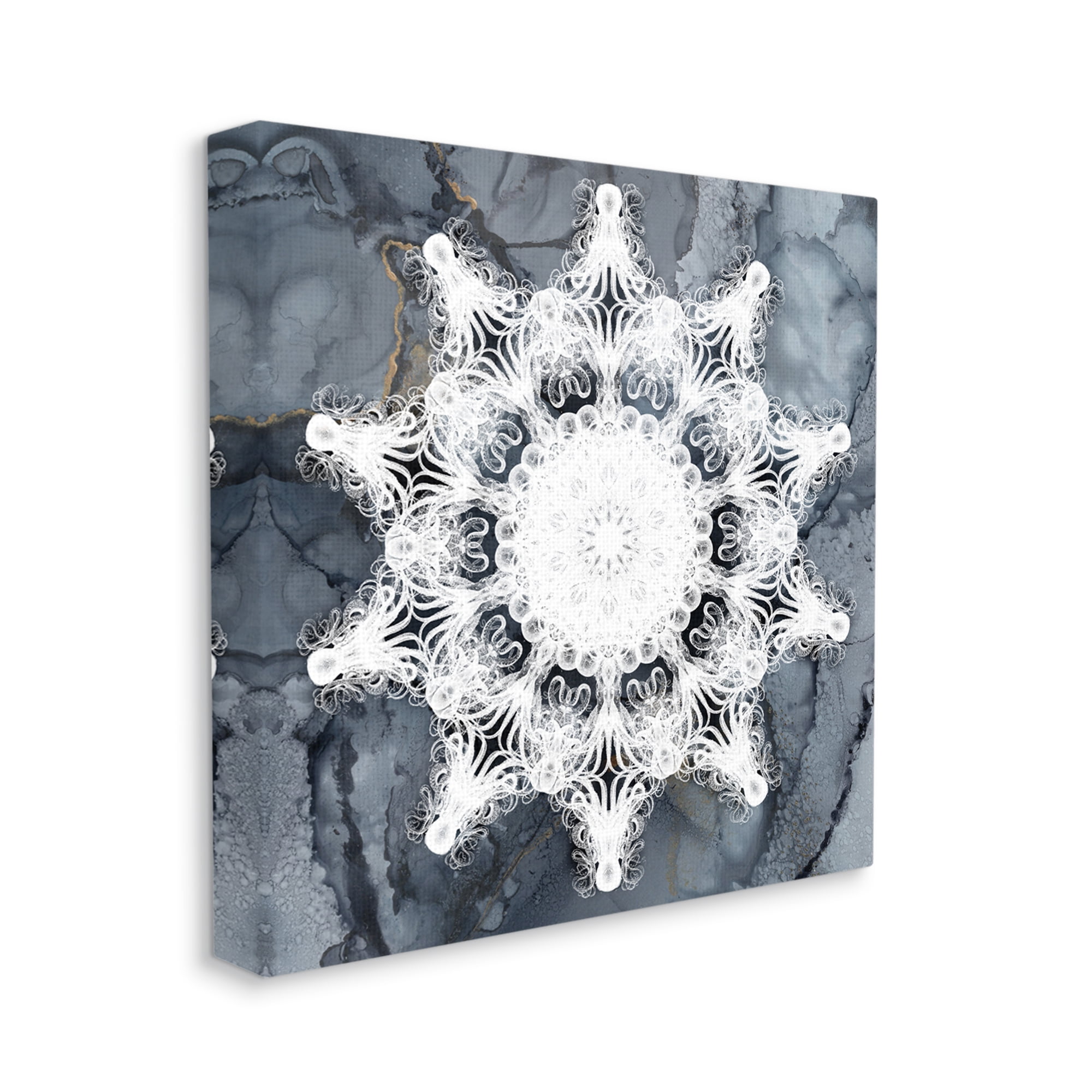 Stupell Industries Boho Medallion Pattern Abstract Painting Gallery Wrapped Canvas Art Print Wall Art, 24 x 24