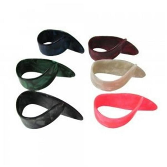 Clayton CTBP-6 Celluloid Thumb Guitar Picks- Red - White & Blue Pearl