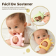thumbnail image 4 of Mordedores de Silicona Momcozy 2pzs para Bebés 0 a 12 Meses Alivio de la Dentición Azul y Amarillo, 4 of 7