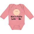 thumbnail image 3 of Inktastic Mimi and Poppop Love Me Grandchild Boys or Girls Long Sleeve Baby Bodysuit, 3 of 5