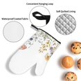 thumbnail image 3 of Pofeuu Watercolor Floral Print Oven Mitts and Pot Holders 4 pcs Set,High Heat Resistant 500 Degree Extra Thicken Long Kitchen Cotton Oven Glove for Cooking, 3 of 6