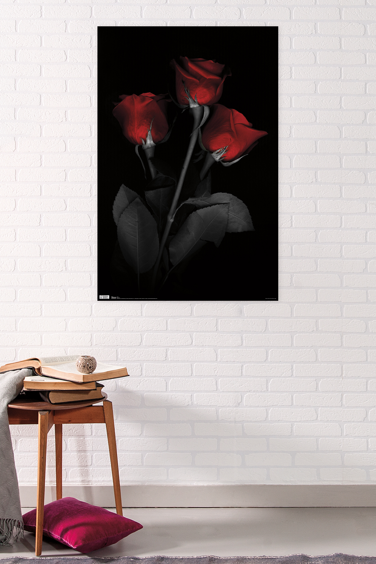 Red Rose Wall Poster, 22.375" x 34" - image 2 of 2