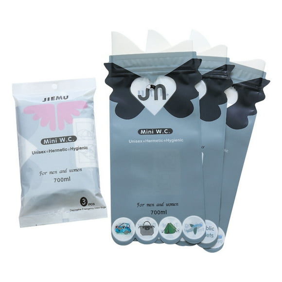 3 unids/set bolsas de orinal desechables para mujeres 700ml bolsa de orina portátil de emergencia para coche embudo para orinar de pie para mujer YUNYI BRAND Deportes