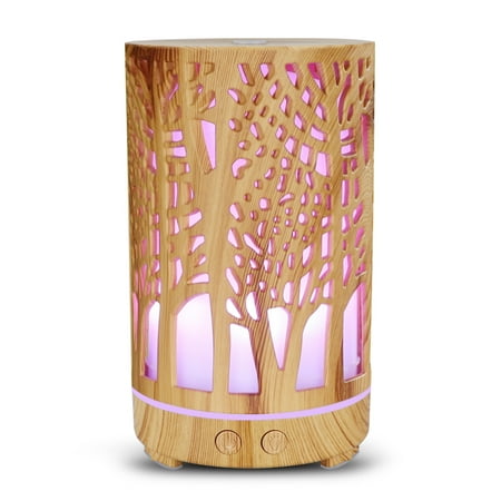 

Essential Oil Diffuser Aromatherapy Diffuser Large Capacity Ultrasonic Aroma Cool Mist Humidifier Diffuser with Adjustable Mist Mode Auto Shut-Off，Light Wood Grain One Piece