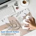 thumbnail image 4 of Elegant Abstract Art Large Desk Mat | Non-Slip Rubber Base for Stable Use | Water-Resistant | Boho Leaves Design | Perfect for Office Laptop, 31.5 X 11.8 Inch, 4 of 7
