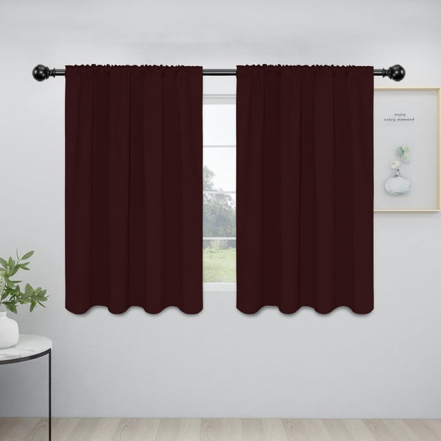 Cortinas Easy-Going, 2 paneles, 107 x 114 cm, color vino térmico