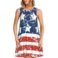 thumbnail image 1 of Balery USA Colors Stripes1 Vestidos de verano para mujer con estampado: vestido holgado sin mangas, vestido playero informal y cómodo para días calurosos., 1 of 7