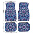 thumbnail image 3 of Xoenoiee Automotive Carpet Universal Fit Heavy Duty Floor Mats for Car SUV, and Truck, Floral Mandala Pattern, Car Floor Contour Liners Full Set - 4 Pieces, 3 of 6