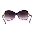 thumbnail image 2 of Womens Rhinestone Jewel Butterfly Exposed Lens Diva Sunglasses Purple Smoke, 2 of 5