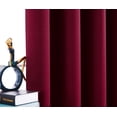 thumbnail image 5 of Linen and Sheets Burgundy Thermal Blackout Grommet Curtains, 54” x 84” (2 Panels), 5 of 5