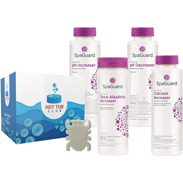 Spa and Hot Tub Chemical Balancer Maintenance Kit Contains Scum Absorber, SpaGuard