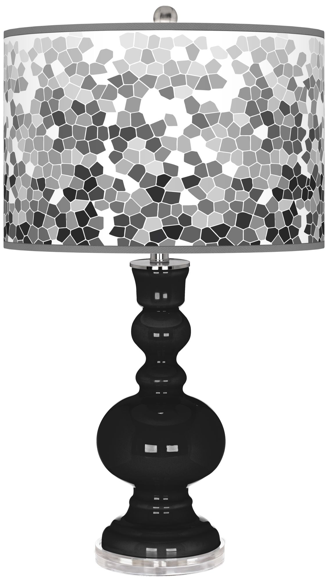 black mosaic table lamp