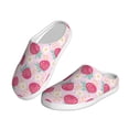 thumbnail image 2 of Yiaed Floral Strawberr Print Slippers Fuzzy Warm Cozy Slippers Non Slip House Slippers For Indoor Outdoor Slippers House Slippers-46/47, 2 of 7