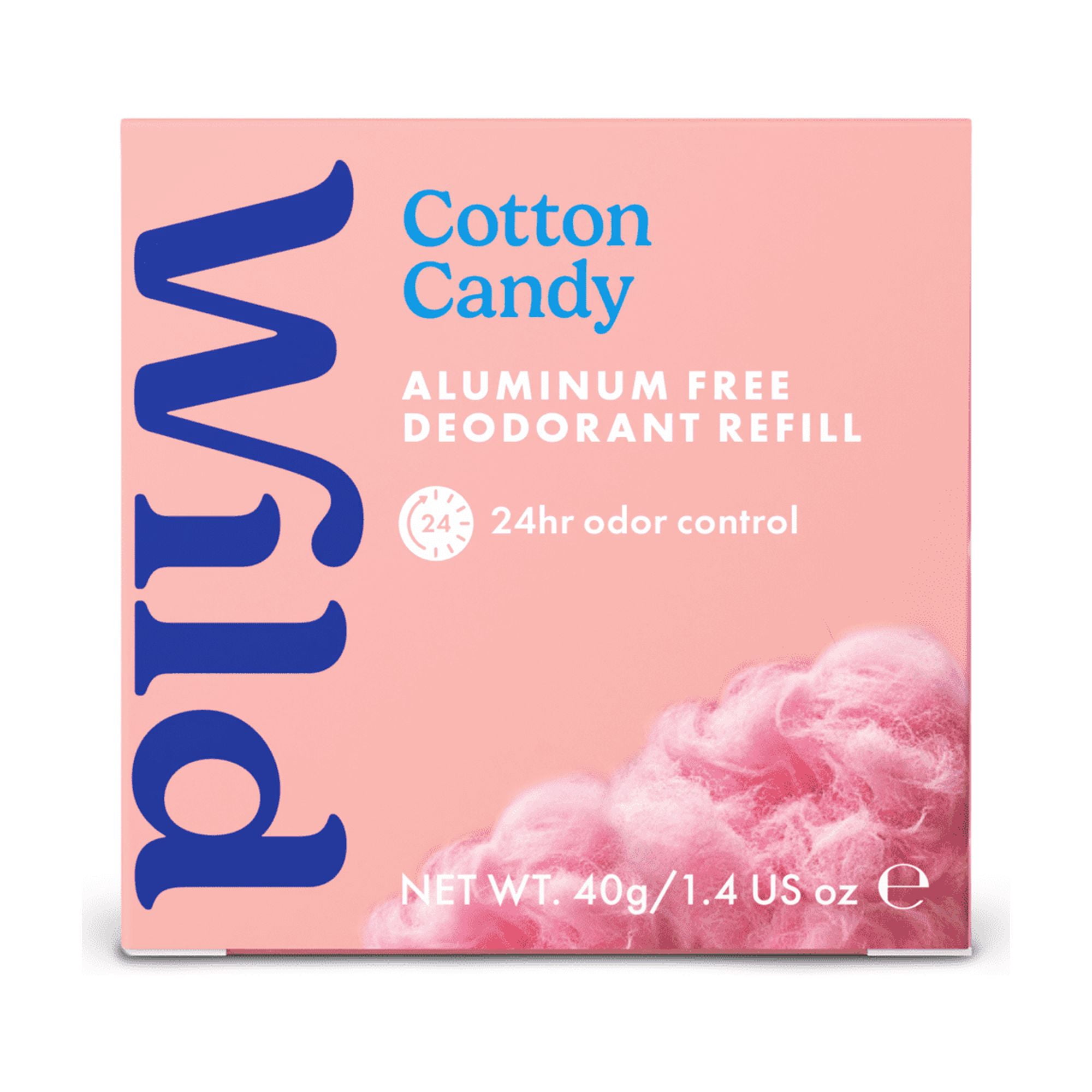 Wild Stick Deodorant Refill, Cotton Candy. Aluminum Free, for Women and Men, 1.4oz