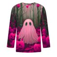 thumbnail image 4 of Camisas de Manga Larga para Hombres Imprimir Casual Cuello Redondo Blusa de Manga Corta, Camisas de Lino para Hombres, 4 of 4