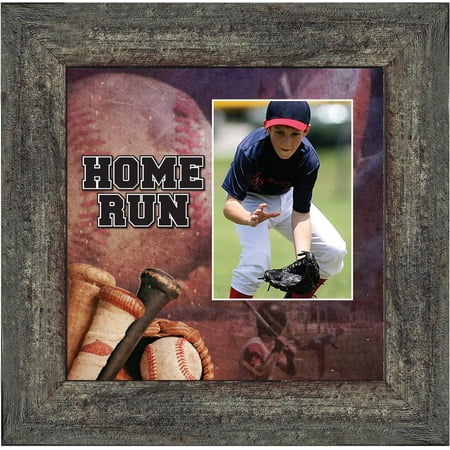 Baseball, Home Run Picture Frame, Baseball Picture for Player or Coach, 10x10 6371
