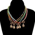 thumbnail image 4 of Collier Perlé Coquillage Bohème 15.75 Po Collier Ras du Cou Perles, 4 of 10