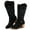 Black, variant on Ecetana Cowboy Boots For Women Mid Calf Cowgirl Boots Embroidered Western Boots With Chunky Heel