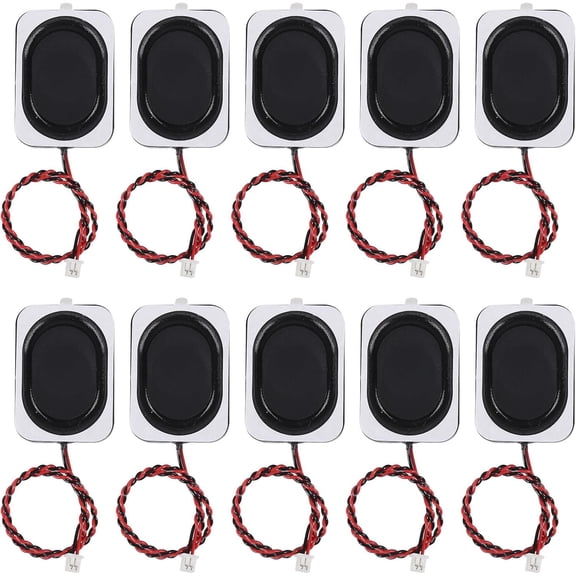 10 count Speaker 4 Ohm Full Range Cavity Sound HiFi Speaker Accessories Ultra-Thin with JST1.25 mm 2-Pin Interface Wire, for Project Application Components for Arduino