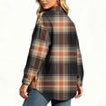 thumbnail image 4 of Jovrlynd Womens Flannel Shirts Button Down Plaid Long Sleeve Fall Casual Shirt Shacket, S-2XL, 4 of 6