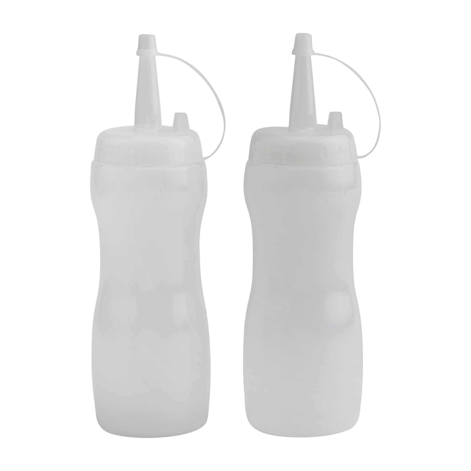 GoodCook PROfreshionals Pack of 2 Plastic Dispenser Bottles, Clear