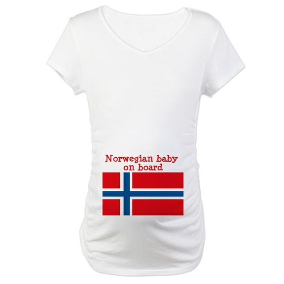 CafePress - Norwegian Maternity T Shirt - Cotton Maternity T-shirt, Cute & Funny Pregnancy Tee