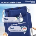 thumbnail image 4 of Tommy Bahama Big Boy 4-Position Folding 13" High Seat Backpack Beach or Camping Chair, Navy, 4 of 7