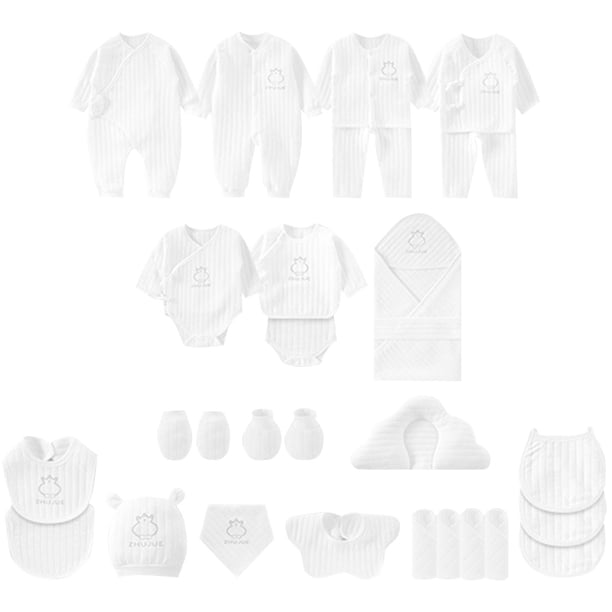 Regalos de Bebé para Bebé Estilo de Ducha de Bebé 28 Piezas de Ropa de Bebé Recién Nacido con Trajes, Rompedores, Manta de Manta Y Accesorios, Tela Suave Transpirable en Colores Neutrales de Género