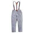 thumbnail image 2 of StylesILove Toddler Little Boy Classic Chino Pants with Suspenders (Houndstooth, 80/1-2 Years), 2 of 3