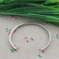 thumbnail image 6 of Stainless Steel Bracelet Grooved Cuff Bangle for Women Girls, 6 of 7