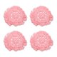 thumbnail image 1 of 4 posavasos tejidos de hilo de algodón con borlas redondos de color puro elegantes para hacer tú mismo pintalabios, color rosa, 1 of 10