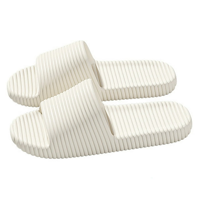 MIASHUI Summer Bathroom Slippers for Womens Casual Comfortable Slides Sandals,White,6