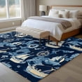 thumbnail image 4 of 6'x9' Area Rugs, Navy Blue Coastal Indoor Outdoor Area Rug for Living Room Bedroom, Nautical Boat Summer Beach Ocean Washable Bathroom Rugs Kitchen Floor Carpet Mats Home Decor Aesthetic, 4 of 8