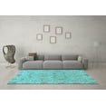 thumbnail image 3 of Ahgly Company Indoor Square Oriental Light Blue Traditional Area Rugs, 6' Square, 3 of 4