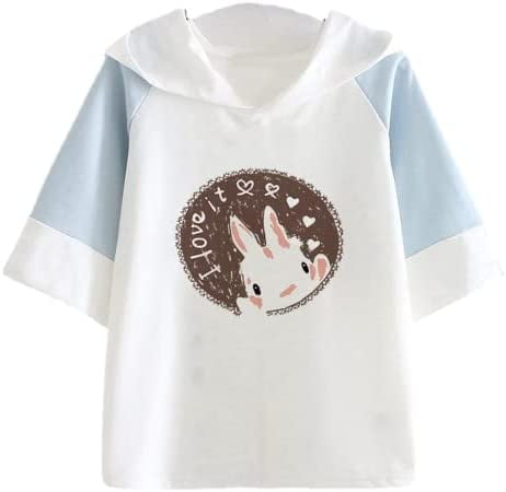 DanceeMangoo Kawaii Cute Shirts Tee for Teens Girls Cat Dino