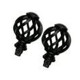 thumbnail image 1 of serony 2 Pcs Embouts de Tringle à Rideau 3/4 Pouce Remplacement pour Salon Noir Ajouré, 1 of 8