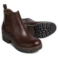 thumbnail image 2 of Bocca Adult Women's Brown Chelsea Boots Chunky Heel Ankle Booties Size 7.5, 2 of 7
