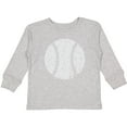 thumbnail image 3 of Inktastic Distressed Baseball in White Boys or Girls Long Sleeve Toddler T-Shirt, 3 of 5
