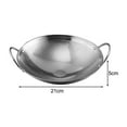 thumbnail image 7 of Frying Pan, Stainless Steel Wok, Round Bottom Wok, Chinese Wok, Double Ear Wok Pot, Nonstick Skillet Pot, Deep Frying Pan 7inch, 7 of 7