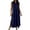 Navy, variant on Laqbezok Women's Sleeveless Maxi Dress, Casual Collared V-Neck Long Gown, Relaxed Fit Side Slit Summer Dress with Pockets