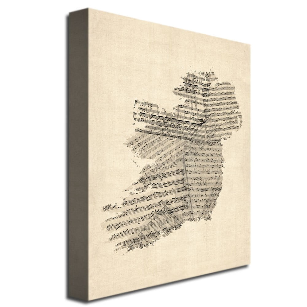 Trademark Fine Art "Germany Text Map IV" Canvas Wall Art by Michael Tompsett