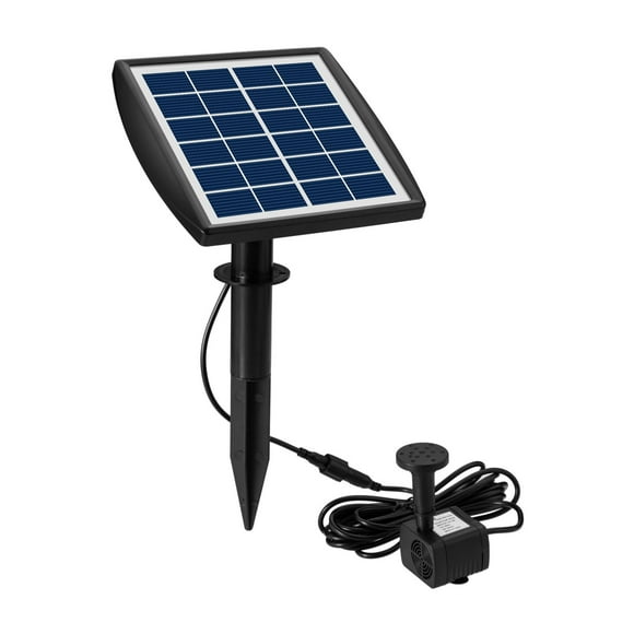Solar Fountain Waterfall Pump Outdoor Rotatable 4 Backyard Pool Fish Tank Nozzles Landscape Decoration Decorative Pond for Bird Bath Pool Fish Tank 2W