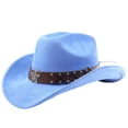 thumbnail image 3 of Western Cowboy Hat With Curved Brim For Outdoor Travel And Riding Adventures In Country Style, 3 of 3