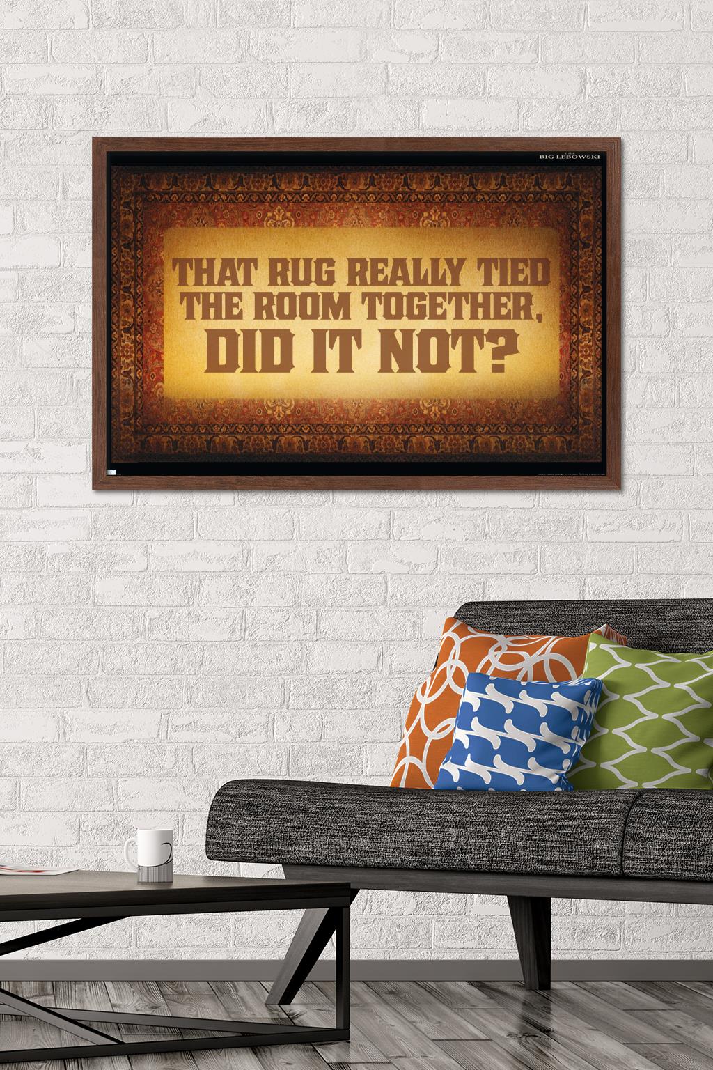 The Big Lebowski - The Rug Wall Poster, 22.375" x 34", Framed