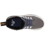 Dr. Martens Women's Combs W Fashion Boot, Gunmetal Nylon Ripstop+Grove, 9
