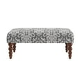 thumbnail image 5 of Linon Claire Wood Upholstered Damask Bench in Gray, 5 of 10