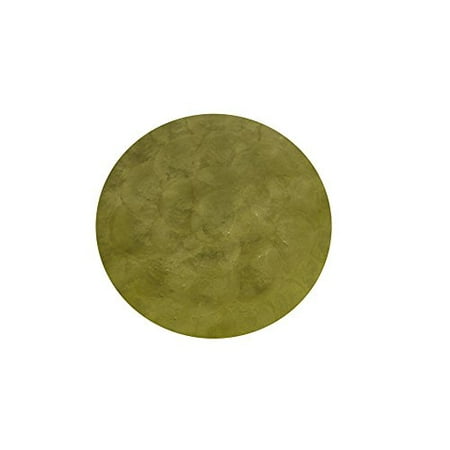 

Fennco Styles Capiz Design 15-inch Round Placemat - 1-Piece (Lime)